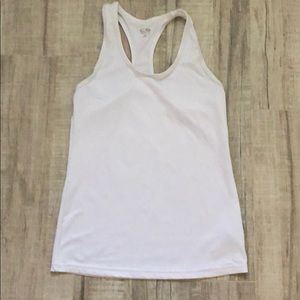 White athletic tank top